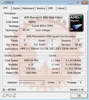  phenom X4 9950 Black edition stepping B3 4ghz